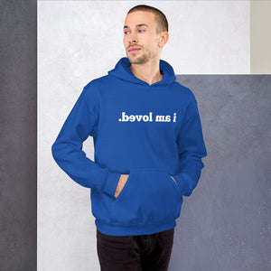 Open image in slideshow, I AM LOVED Mirror Affirmation Hoodie (White Text) - 14 COLORS!
