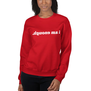Open image in slideshow, I AM ENOUGH Mirror Affirmation Sweatshirt (White Text) - 9 COLORS!
