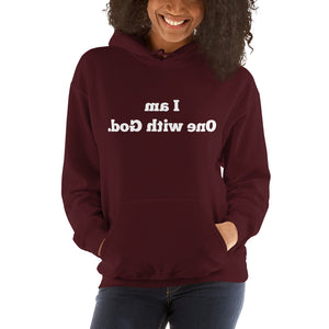 Open image in slideshow, I AM ONE WITH GOD Mirror Affirmation Hoodie (White Text) - 9 COLORS!
